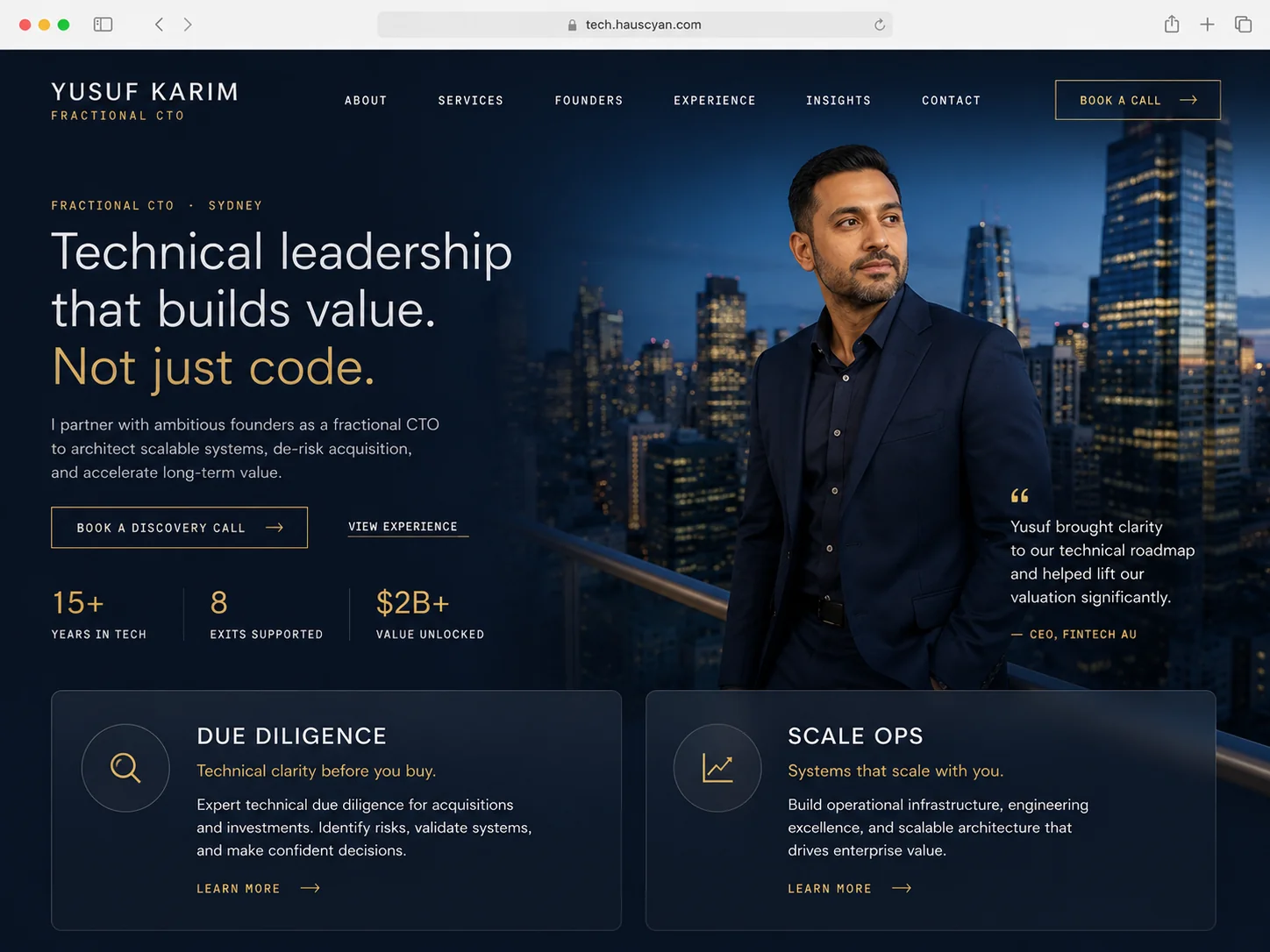Barangaroo design · Tech Founders archetype