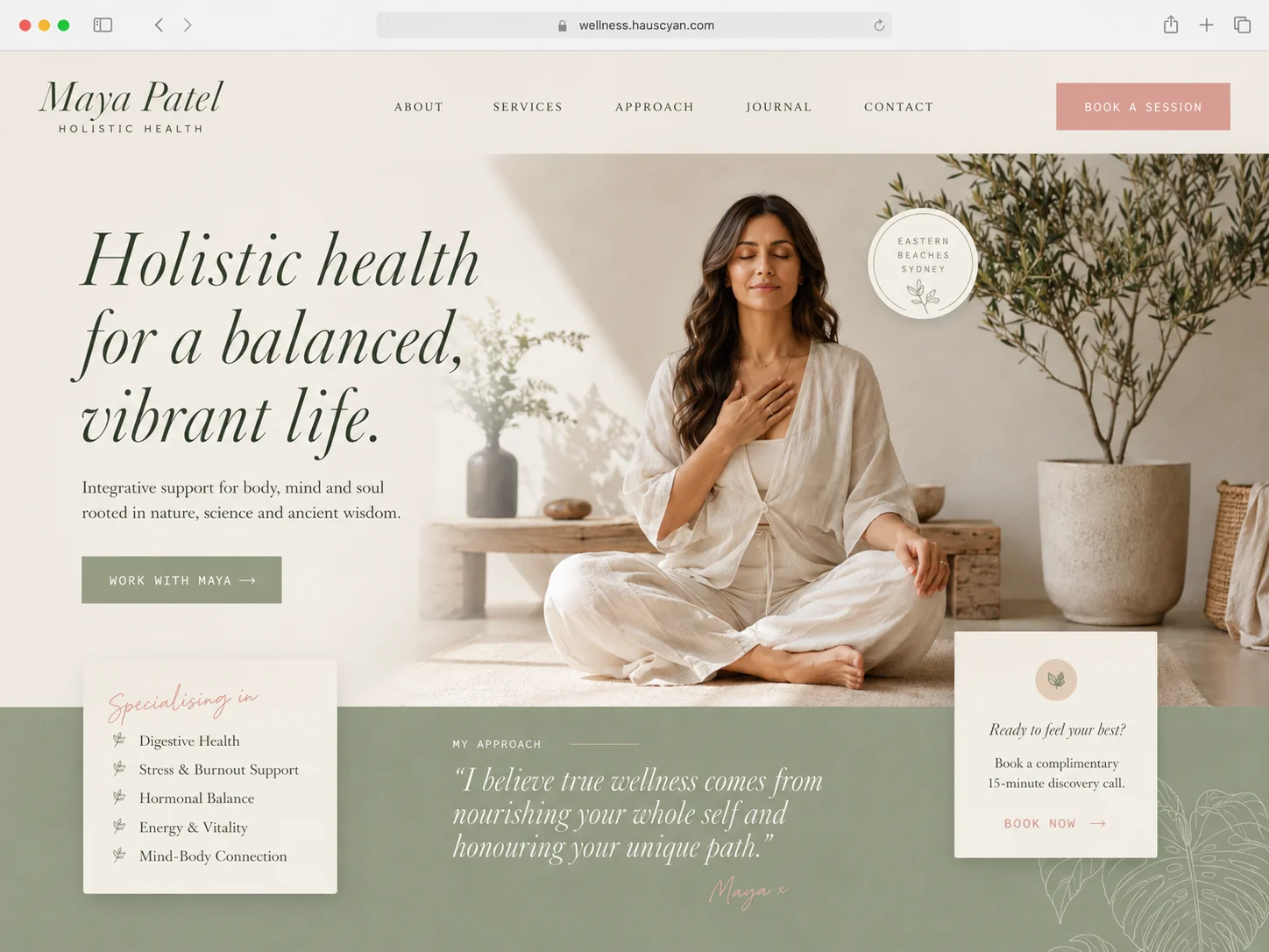 Bronte design · Wellness & Health archetype